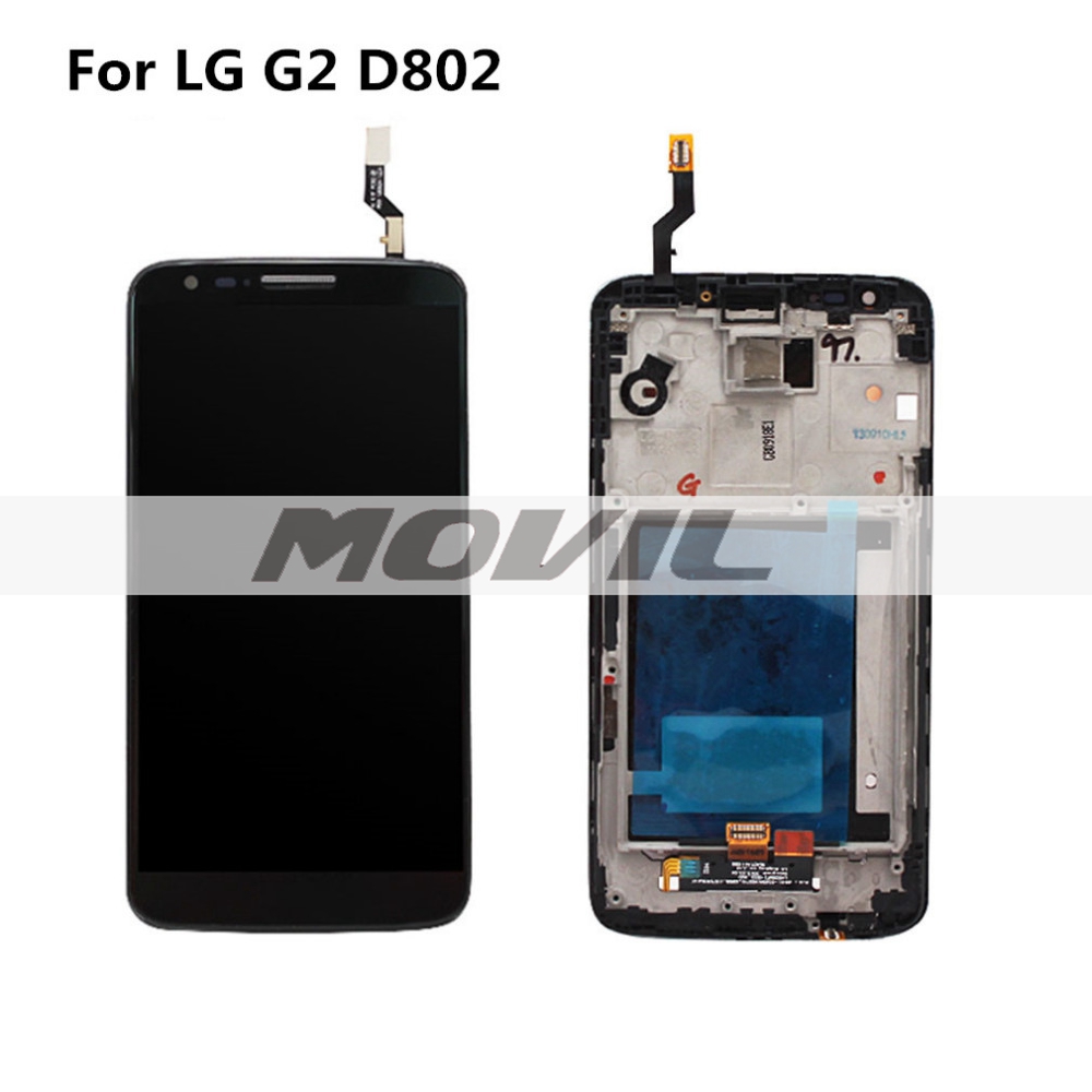 For LG Optimus G2 D802 LCD touch screen with Digitizer full Assembly with frame replacement